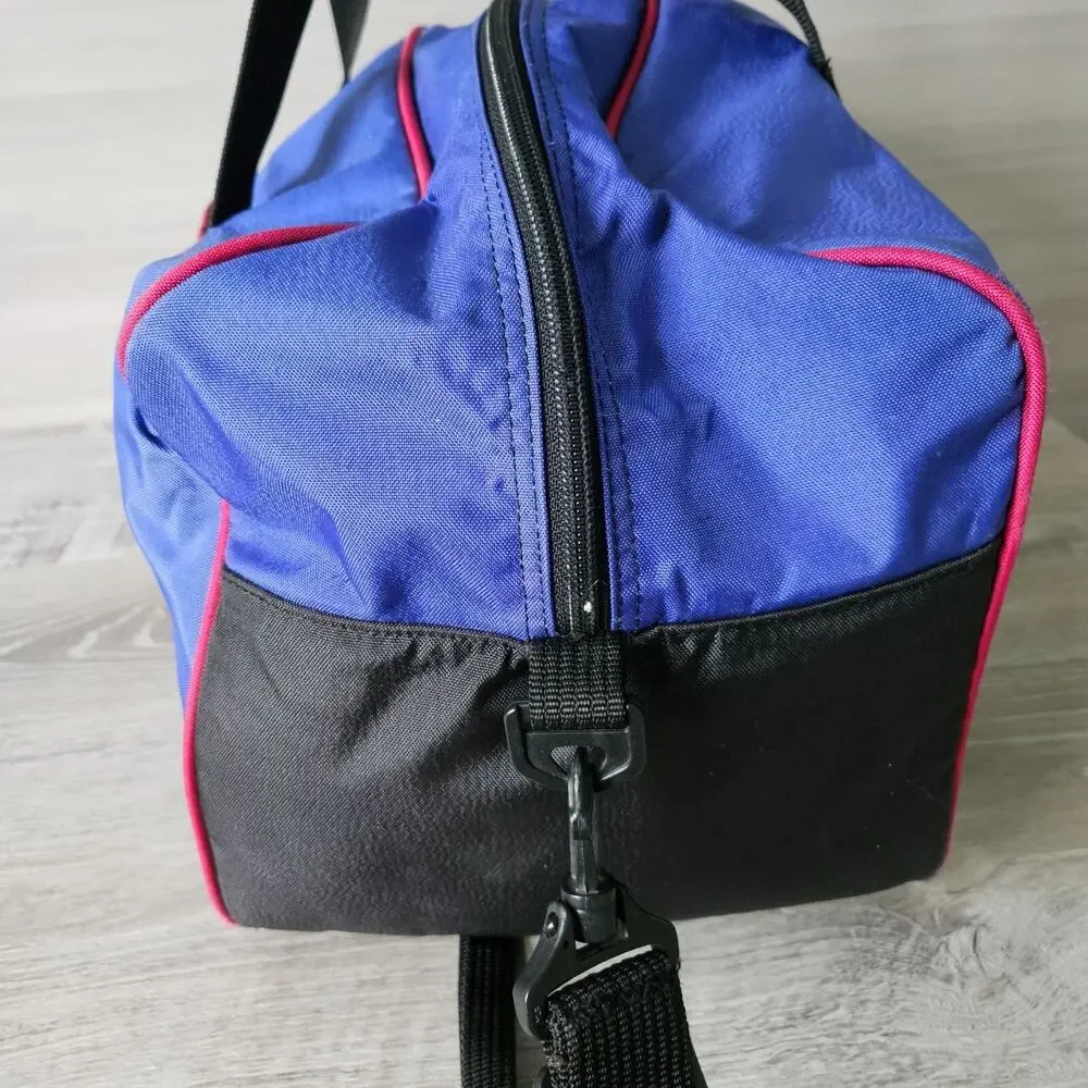 Nike Duffle‎ Gym Bag Retro Vintage 90s Y2K Colorful Purple Pink Strap Zip